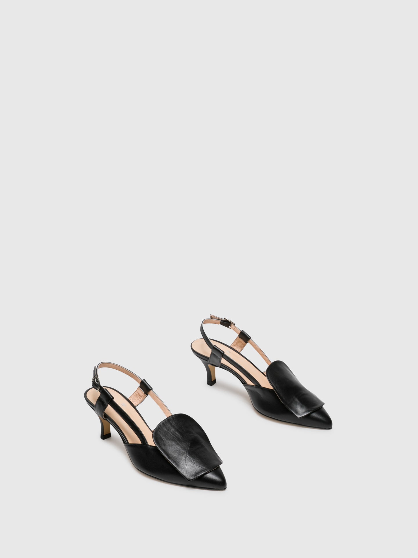 Sofia Costa Sandálias de Fivela em Preto